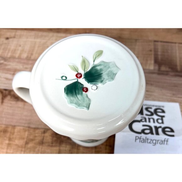 Pfaltzgraff Winterberry Covered Mug 12 oz Ceramic White - Picture 3 of 7